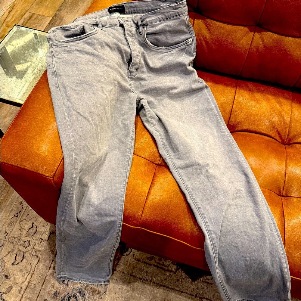 purple brand jeans style #P005 grey 38 x 34 excellent condition no stains/ tears - Picture 1 of 4